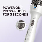 Thermal Brush Blowout Express 1.5" Ionic Heated Round Brush (1.5 Inch / White)
