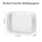 Clear Makeup Bag Travel (Y- Bright White / Medium Set)