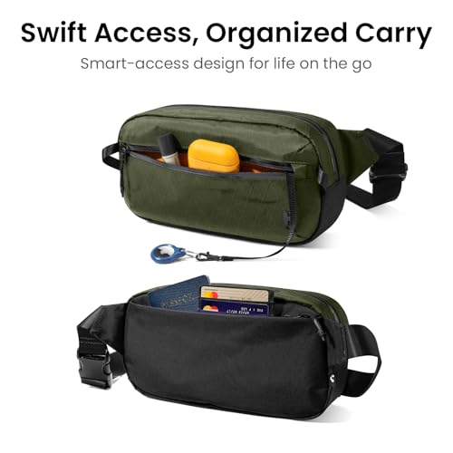3.5L X Pac Sling Bag with RFID Blocking Crossbody Pack for Men Women (X-Pac Olive / 3.5L)