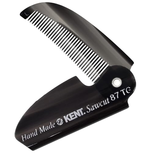 87T Black Graphite Handmade Folding Pocket Comb for Men (Pack of 3 / Graphite)