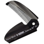 87T Black Graphite Handmade Folding Pocket Comb for Men (Pack of 3 / Graphite)