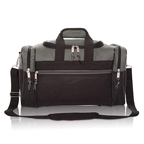 17" Blank Duffle Bag in Gray and Black (Gray)