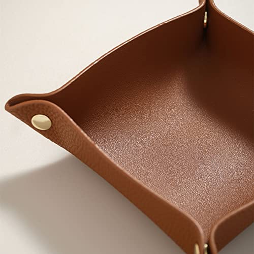 Foldable Valet Tray (Brown)