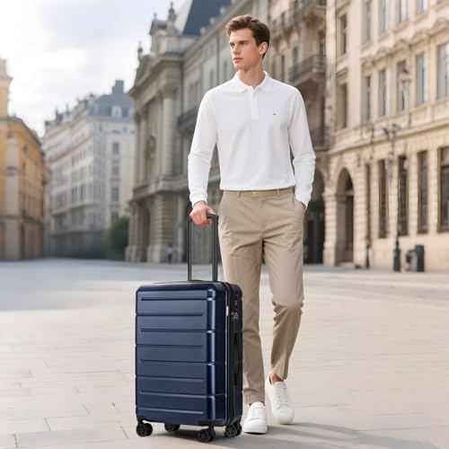 Luggage Sets 2 Piece Suitcase Set Hardshell 20 inch (Navy / 2-Piece Set (20/24))