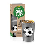 16 oz. Reusable Party Cups (Soccer Gray / 12 Count)