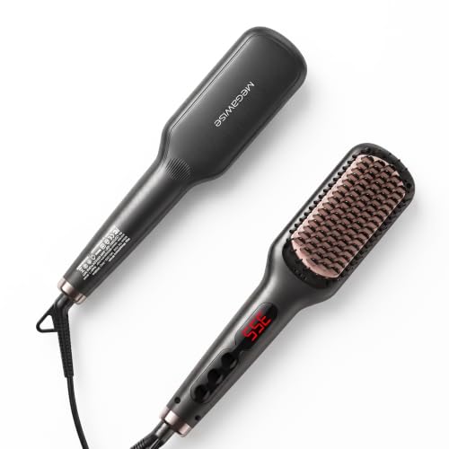 Black Ceramic Ionic Straightener Brush (Black)