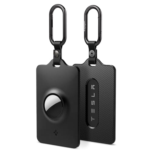 Air Fit Key Card Holder Designed for Tesla with AirTag Slot (Carbon - AirTag Slot)