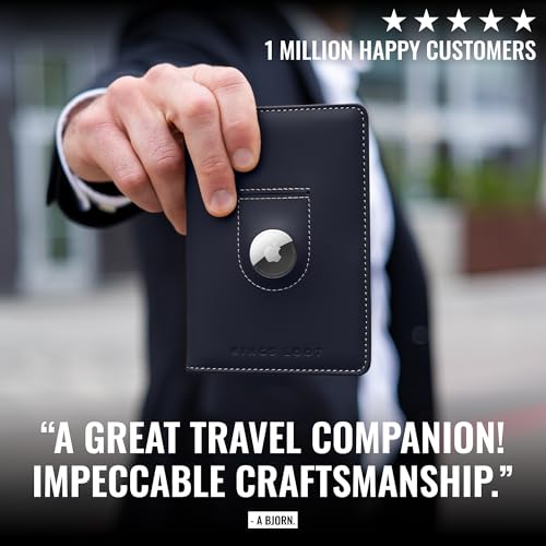 Passport Wallet with Holder for AirTag (Sapphire)