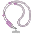 8mm Rope Cross Body Strap with Card (8mm / Lilac With Sliver Clasp)
