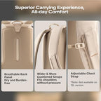 OneGo Lite 12L Camera Backpack Minimalist Lightweight Camera Bag for DSLR (12 L / Cream)