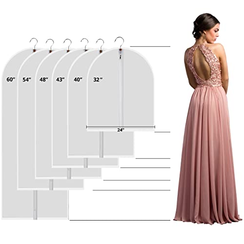 12Pack Short Garment Bags (24" x 32" 12 Pack / Translucent)