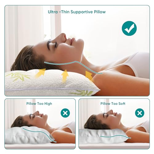 2 Packs Ultra Thin Pillows (White / Standard Cooling(2PC))