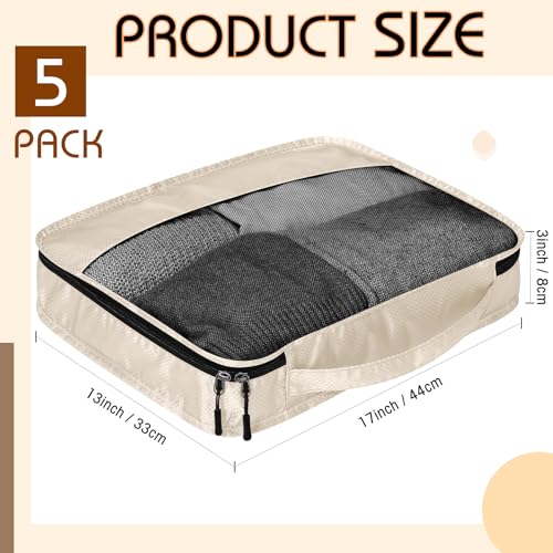 Packing Cubes for Suitcase Large Organizer Bags (Khaki / Large)