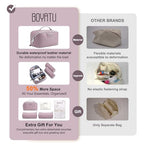 Travel Makeup Bag Cosmetic Bags for Women (L28Purple)