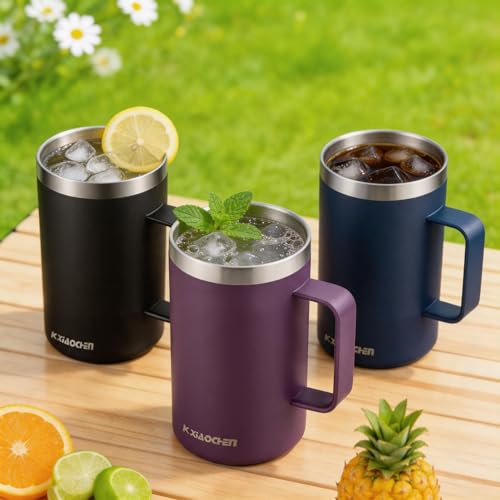 20 oz Insulated Coffee Mug (A1.Black / 20 ounces (1 pack))
