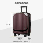Carry on Luggage Airline Approved (Red / 20 Inch - Expandable)