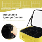 Travel Makeup Bag Cosmetic Bag Makeup Organizer Bag with Lighted Mirror (Yellow / Small)