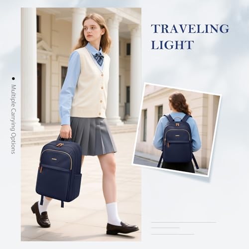 Travel Backpack for Women Personal Carry On Bag Business Weekender Hiking Multilayer Laptop Bag (Upgrade-navy Blue / 16 Inch)