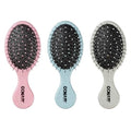 Detangling Mini Hair Brush Set (Pink, Blue, Silver / 3 Count Travel Size)