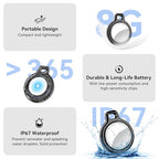 4 Pack MFi Certified Tracker Compatible with Apple Find My (Black)