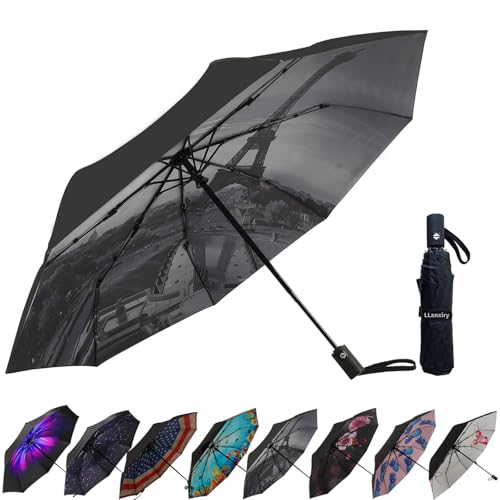 Compact Travel Umbrella (Eiffel Tower (Auto) / 44 inches)