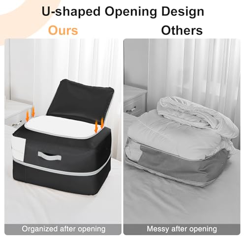 Comforter Storage Bag (Black / 110L (2-Layer Compression))
