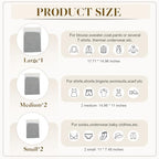 5 Piece Organic Cotton Laundry Bags with Zipper and Hanging Loop (White)