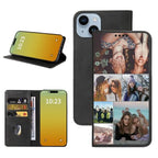 Custom Wallet Phone Case for iPhone 14 Plus (iPhone 14 Plus / Black-C)