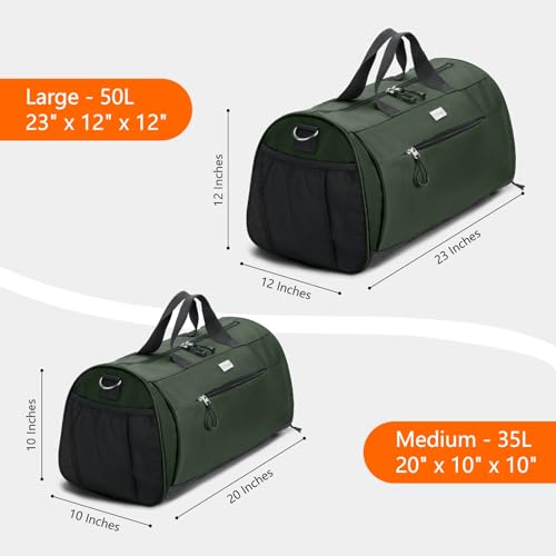 Gym Bag for Women & Men (Green / Medium - 20 x 10 x 10″)