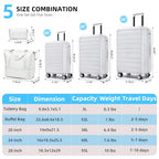Luggage Sets 5 Piece (Pearl Carbon / 5 Piece Set (20/24/28/DB/TB))