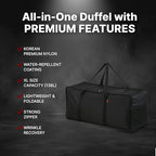 Professional Quality Large Nylon Duffel Bag (138L (35.4"x19"x12.6"))