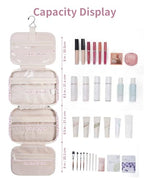 Travel Toiletry Bag for Women (Y-Pink Flower / Large)