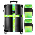 Luggage Straps for Suitcases TSA Approved (WaterColor-Green)