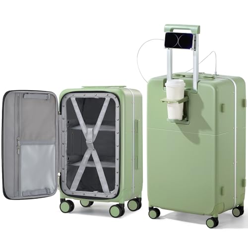 28 Inch Checked Luggage (Bamboo Green / 28 Inch)
