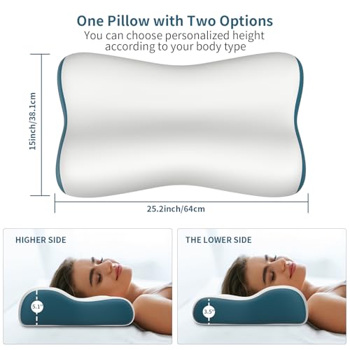 Cervical Pillow for Neck Pain Relief (Grey)