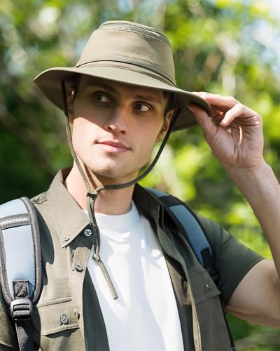 Cimarron Safari Sun Hat with Wide Brim for Outdoor Fishing Hiking (X-Large / Millitary Green)