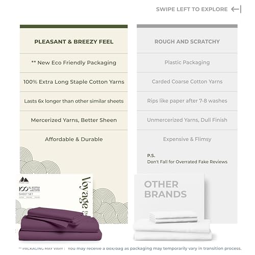 100% Egyptian Cotton Full Size Sheets Set (Full / 10 - Plum)