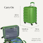 7366 Signature Hardside Expandable Luggage with Spinner Wheels (3-Piece Set (19/23/27) / Green)