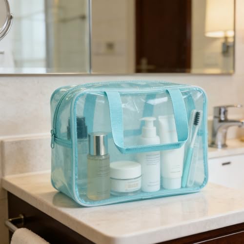 Travel Clear TPU Bag (light turquoise)