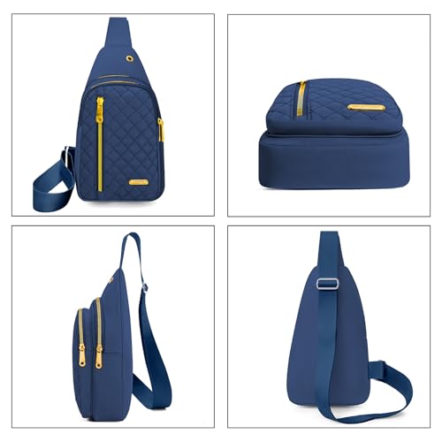 Small Sling Bag For Women Men Casual Crossbody Sling Backpack (Blue-801)