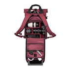 PRVKE 15L Camera Backpack (15L (Photography Bundle) / Rolltop / Rhone Burgundy)