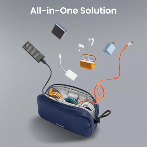 Electronics Organizer Travel Case (Navy Blue / Small)