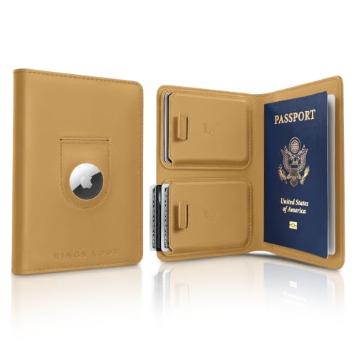 Passport Wallet with Holder for AirTag (Driftwood)