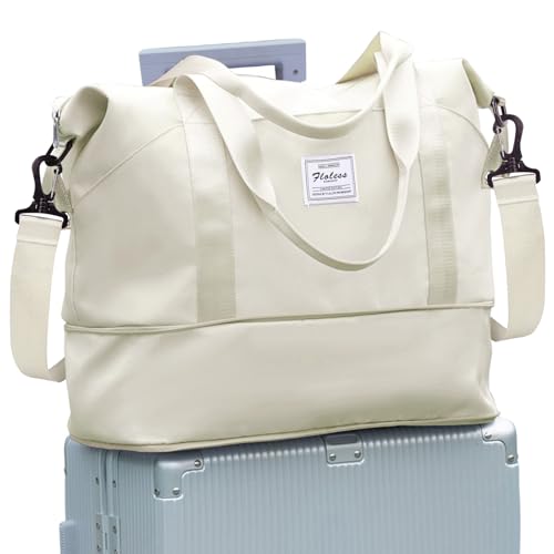 Travel Duffle Bag Carry On Weekender 18x14x8 Gym Work Bags for Women Men (A88-apricot / X-large)