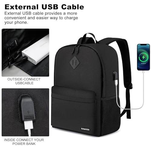 Sturdy High School & College Backpack (Dh56-black / 17.3 Inch)