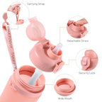 Collapsible Water Bottles with Straw for Travel (Cherry Breeze)
