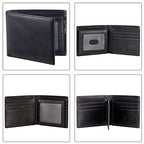 Mens Wallet with RFID Blocking 2 ID Windows (Black)