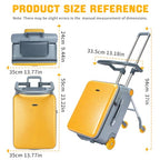 Expandable Luggage with Spinner Wheels (Yellow)