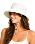 Water Resistant UPF 50+ Sun Bucket Hat Packable Brimmed for Women Men White (One Size / White)