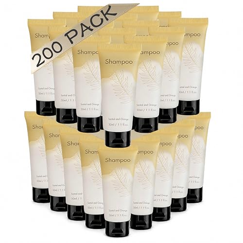 Hotel Shampoo Bulk 1.Oz Each Individually Wrapped Travel Size Shampoo 200 PCS Per Case Leak (1 Fl Oz (Pack of 200))